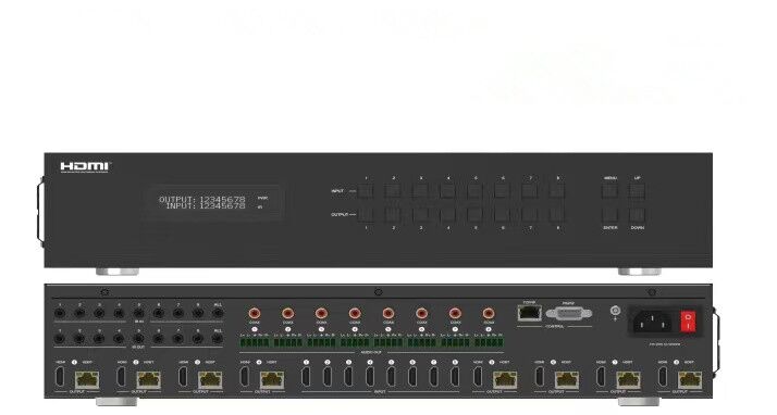 4k 60hz hdbaset matrix extender hdmi2.0 8x8 with ir uncompressed signal