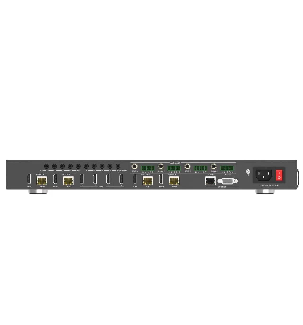 4k 60hz hdbaset matrix extender hdmi2.0 4x4 with ir uncompressed signal