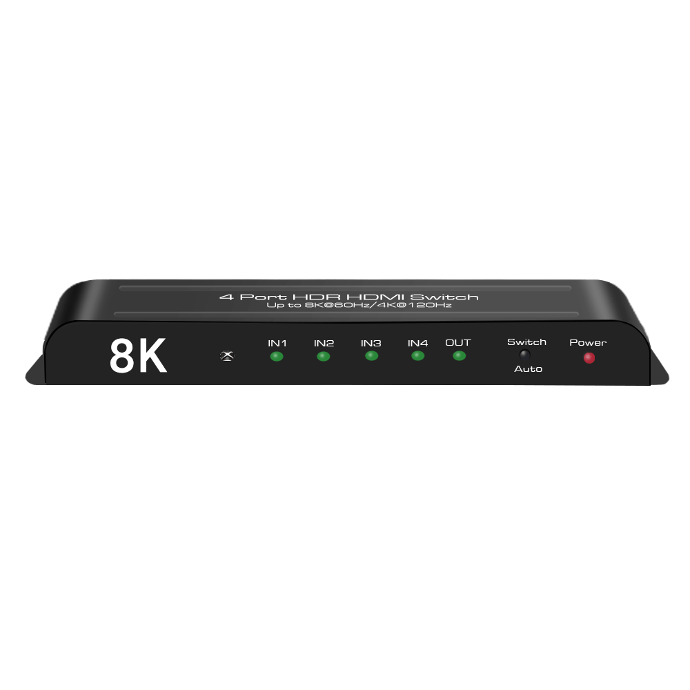hdmi 2.1 8k60hz hdr hdmi switch 4 ways input 1 output with remote (复制)
