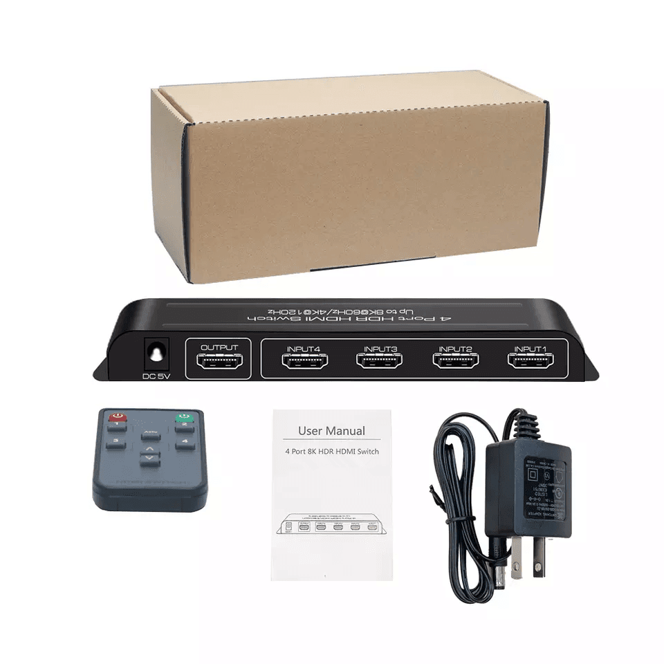 hdmi 2.1 8k60hz hdr hdmi switch 3 ways input 1 output with remote (复制)