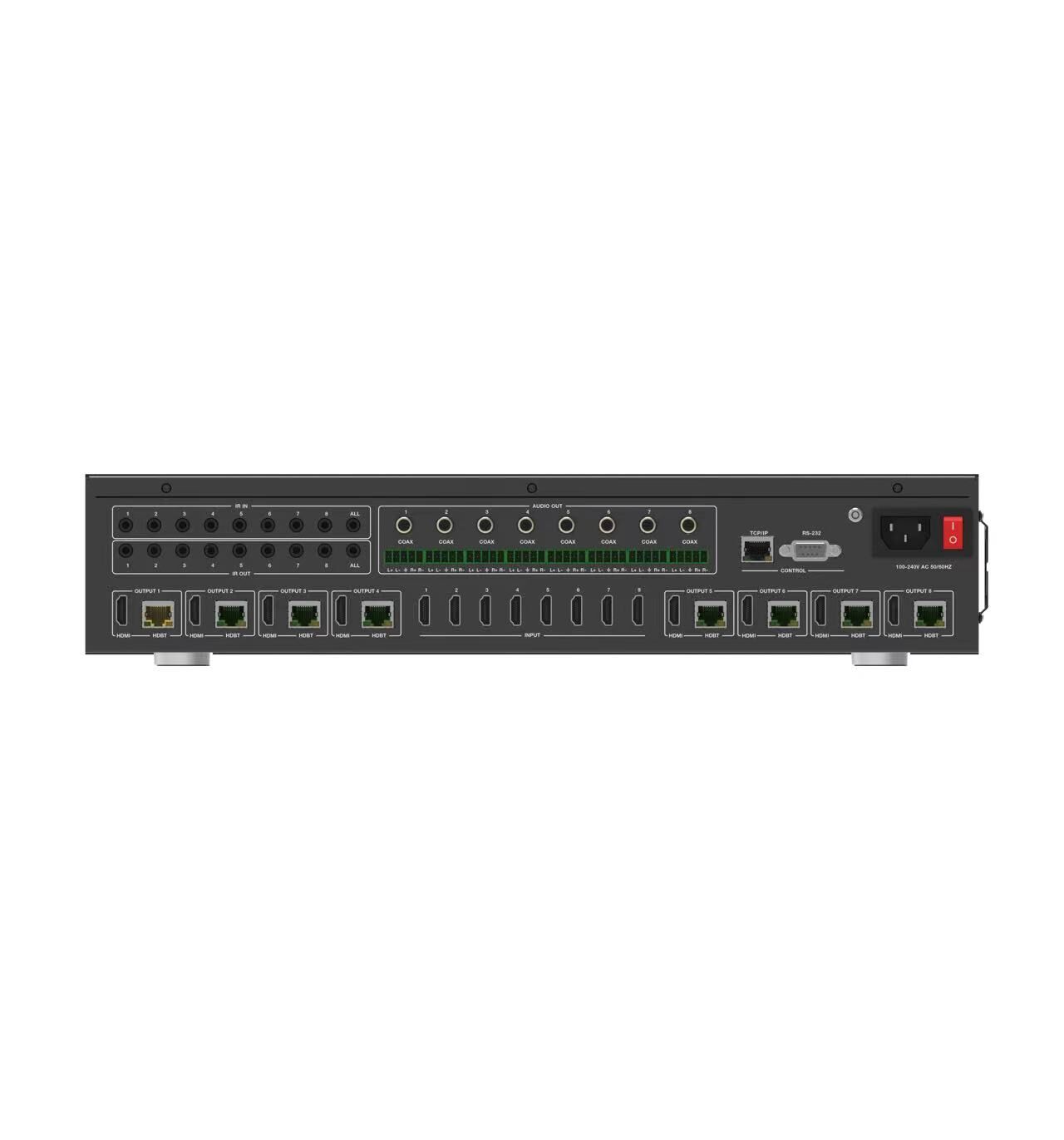 4k 60hz hdbaset matrix extender hdmi2.0 8x8 with ir uncompressed signal