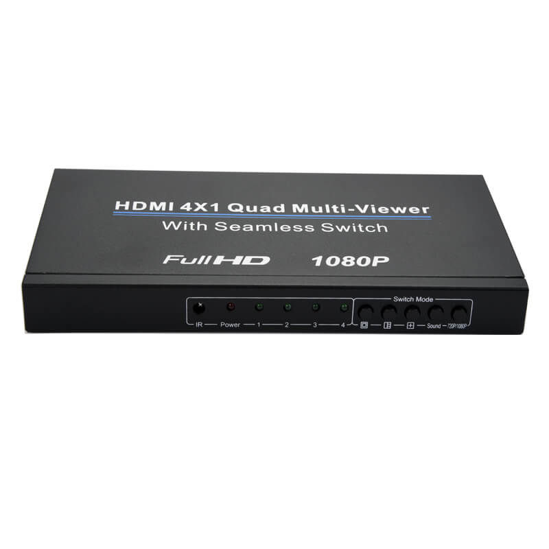 1080p 4x1 quad/pip/pop multiviewer seamless video switcher