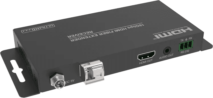 4k@60hz hdmi extender over fiber optic cable up to 1km 3300ft 18gbps ir rs232