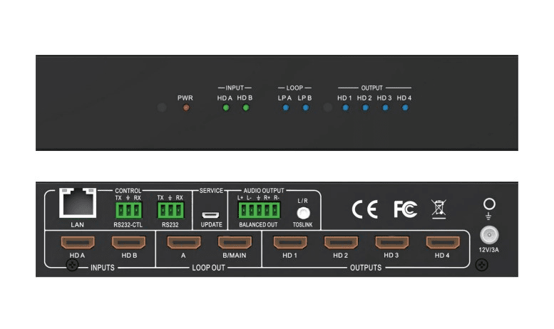 4k60hz hdmi 2.0 2 x 4 hdmi ultra hd video wall processor