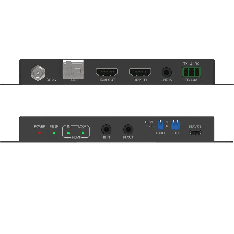 4k@60hz hdmi extender over fiber optic cable up to 1km 3300ft 18gbps ir rs232