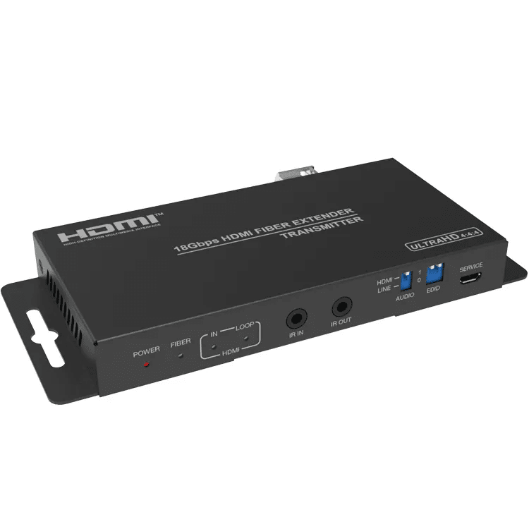 4k@60hz hdmi extender over fiber optic cable up to 1km 3300ft 18gbps ir rs232