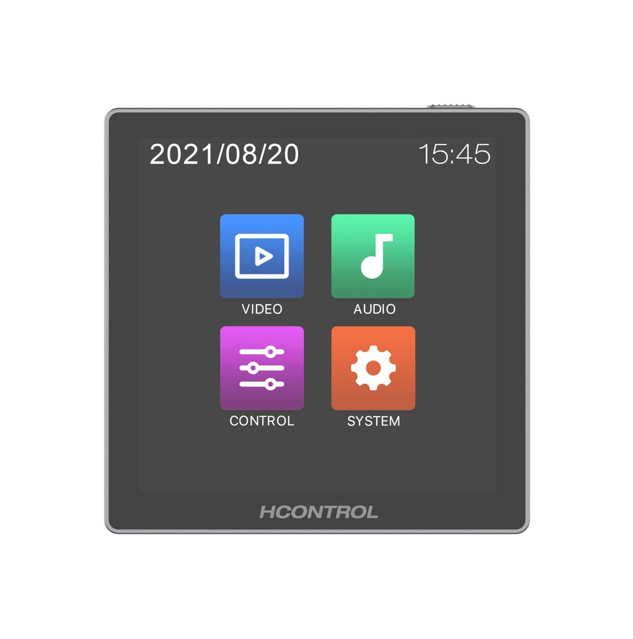 touch wallplate based control panel for centrol room control system