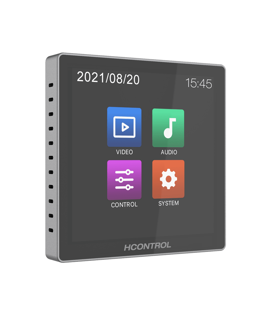 touch wallplate based control panel for centrol room control system