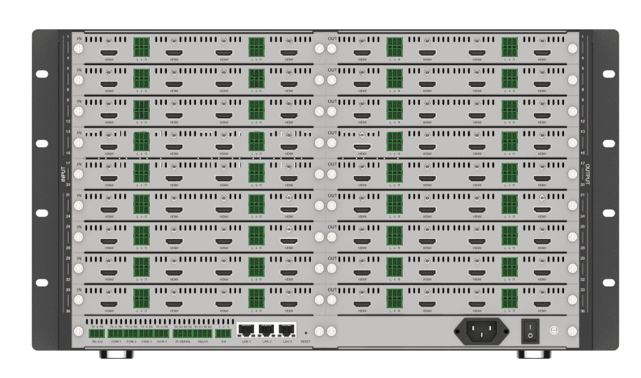 2023 flexible modular seamless matrix system 36x36 4k18gbps 2k
