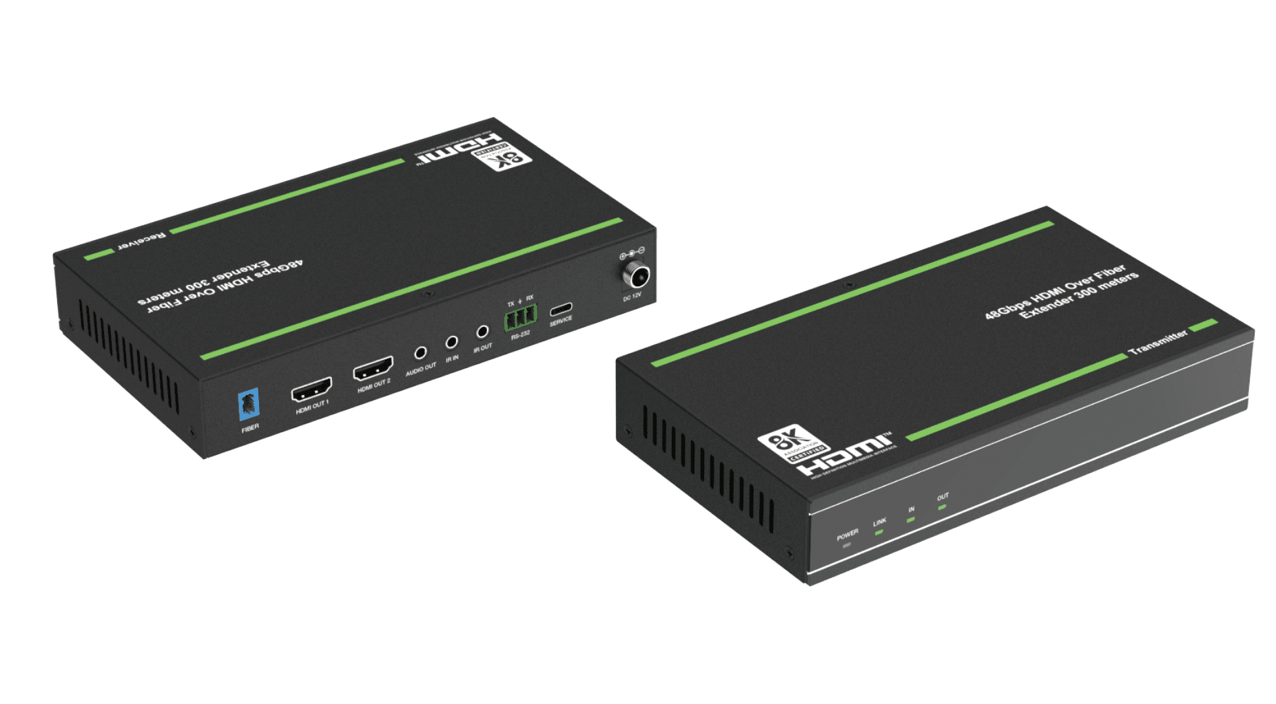 8k@60hz hdmi extender over fiber optic cable up to 300meter with rs232 ir control