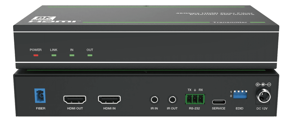 8k@60hz hdmi extender over fiber optic cable up to 1km 3300ft 18gbps ir rs232 (复制)
