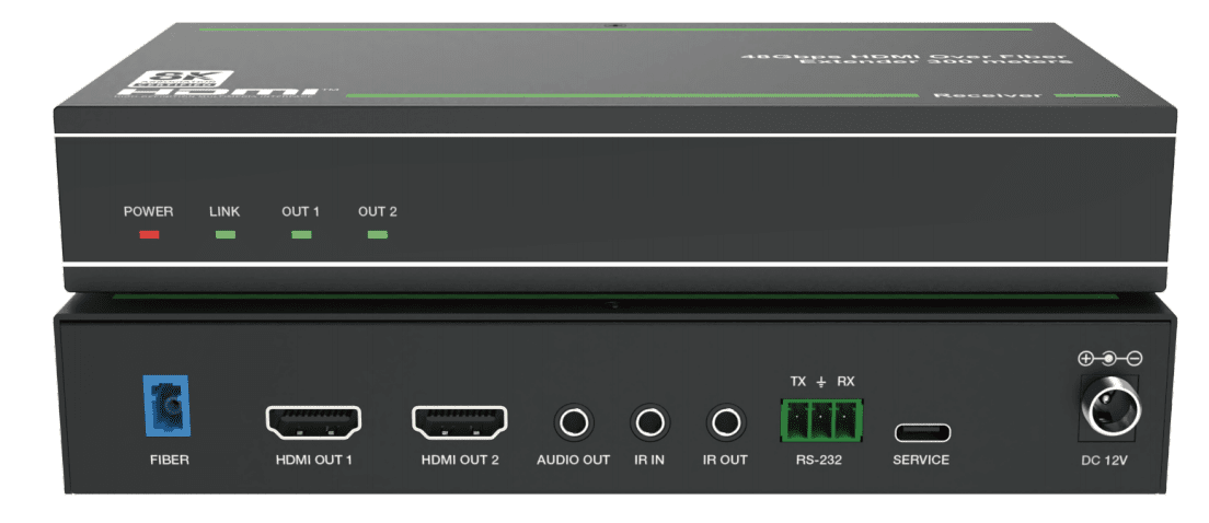 8k@60hz hdmi extender over fiber optic cable up to 1km 3300ft 18gbps ir rs232 (复制)