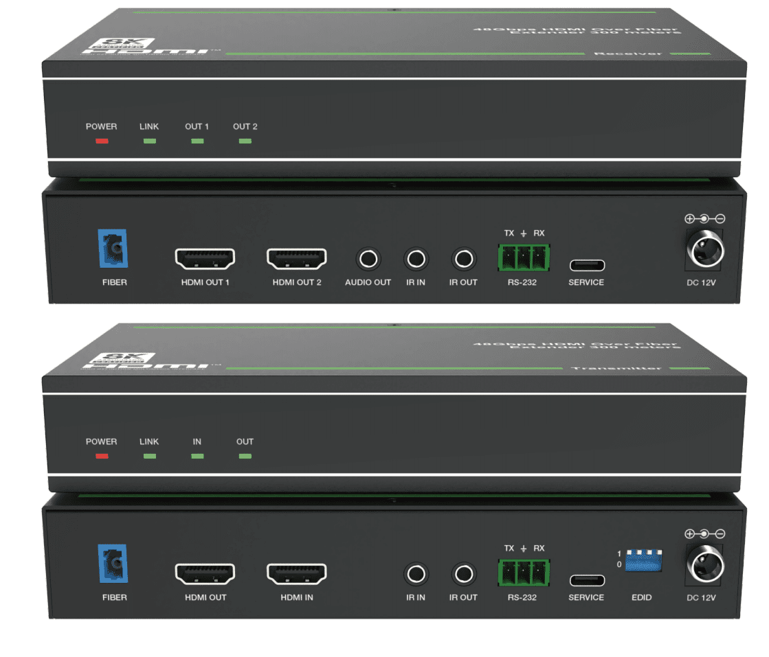 8k@60hz hdmi extender over fiber optic cable up to 1km 3300ft 18gbps ir rs232 (复制)