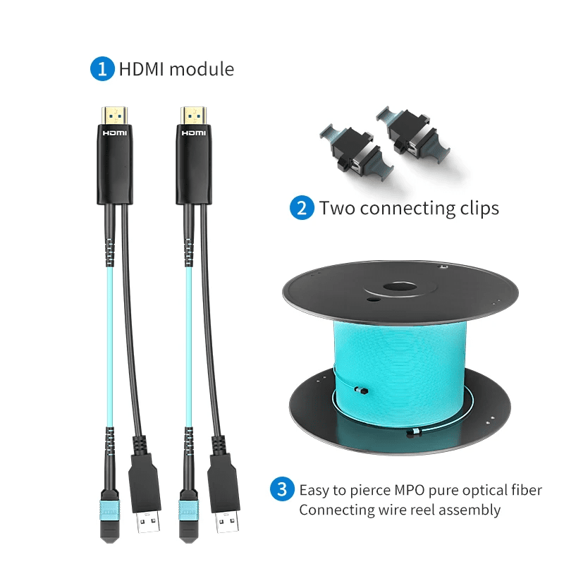 pure fiber ultra high speed 48gbps 8k60 hdmi 2.1 active optical cable up to 300m/1000ft