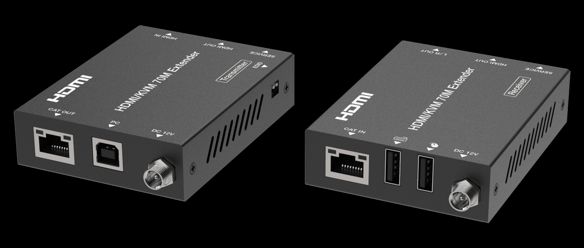 hdmi 2.0 4k60hz ycbcr 4:4:4 70m hdmi kvm extender with keyboard and mouse control