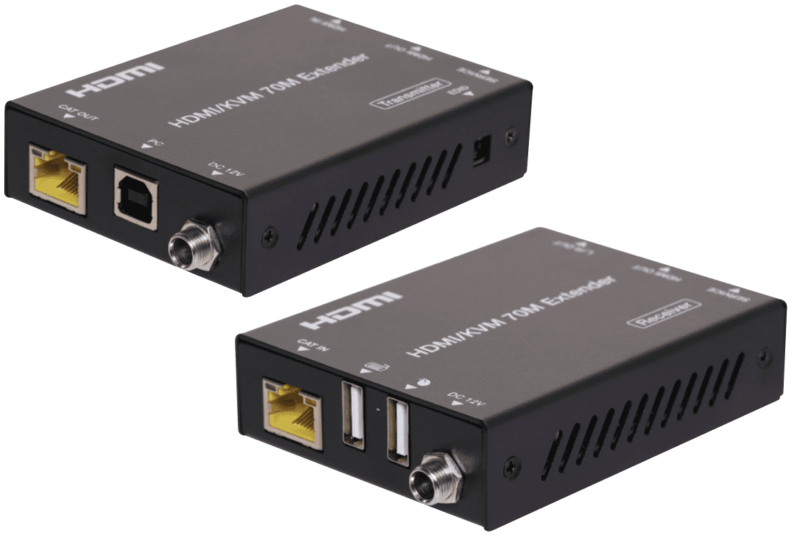 hdmi 2.0 4k60hz ycbcr 4:4:4 70m hdmi kvm extender with keyboard and mouse control