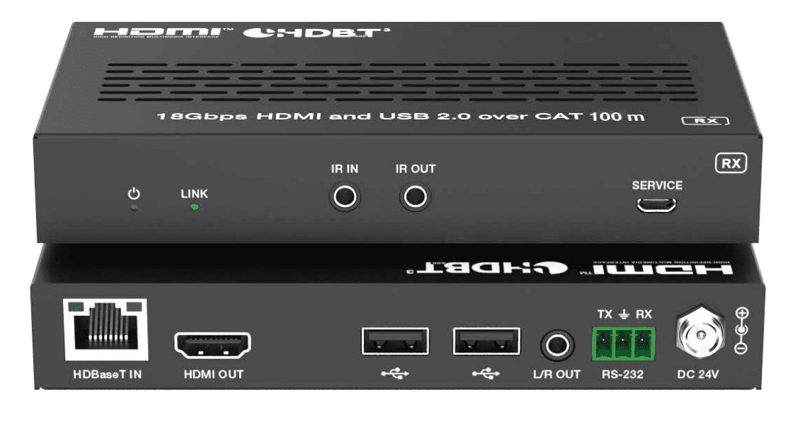 4k@60hz 4:4:4 usb c hdbaset 3.0 kvm extender over a single cat6a cable 100m