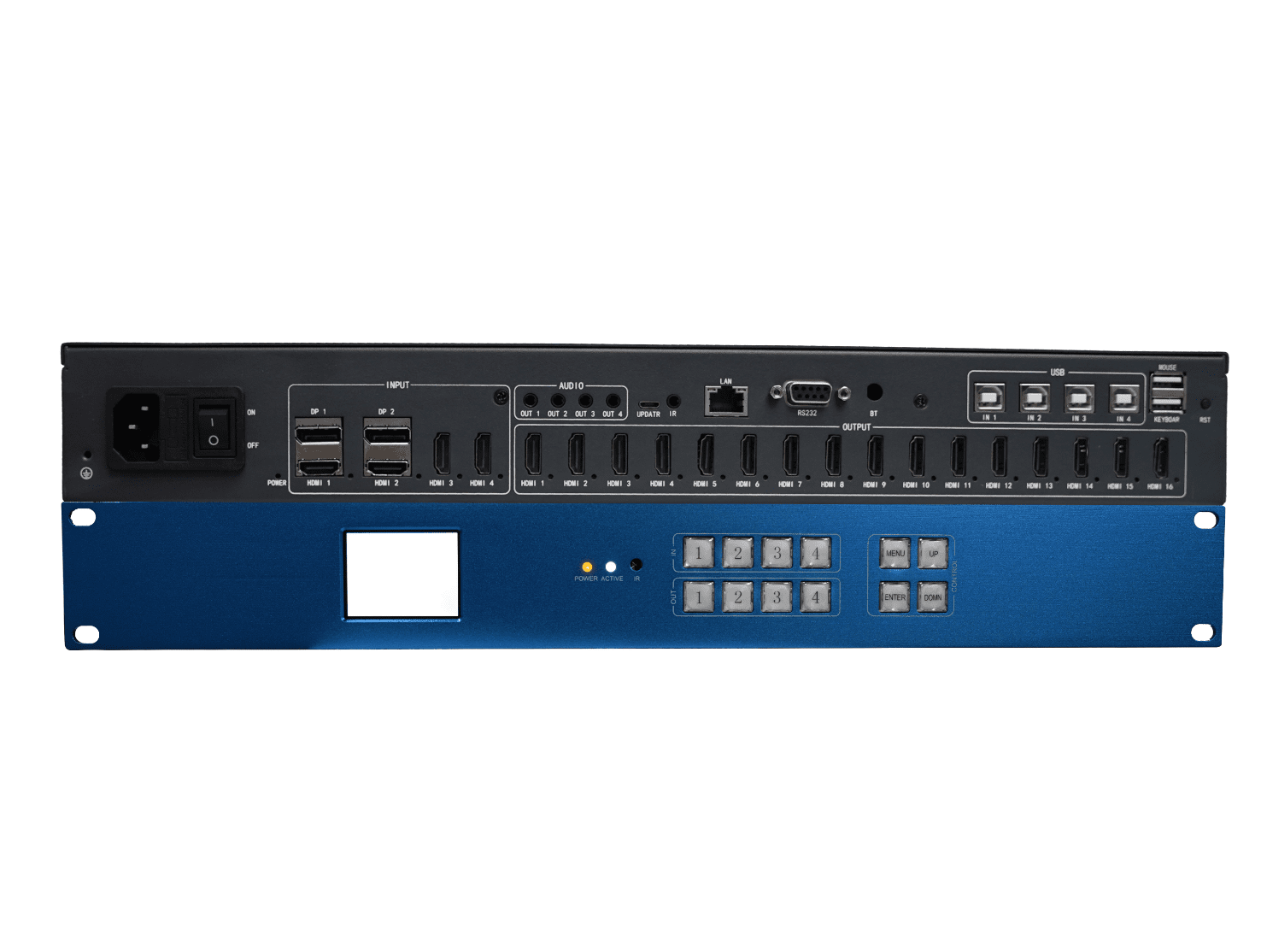 4k60 kvm video wall controller 4x16 multiviewer rotation 4k lcd led video wall fpga chip