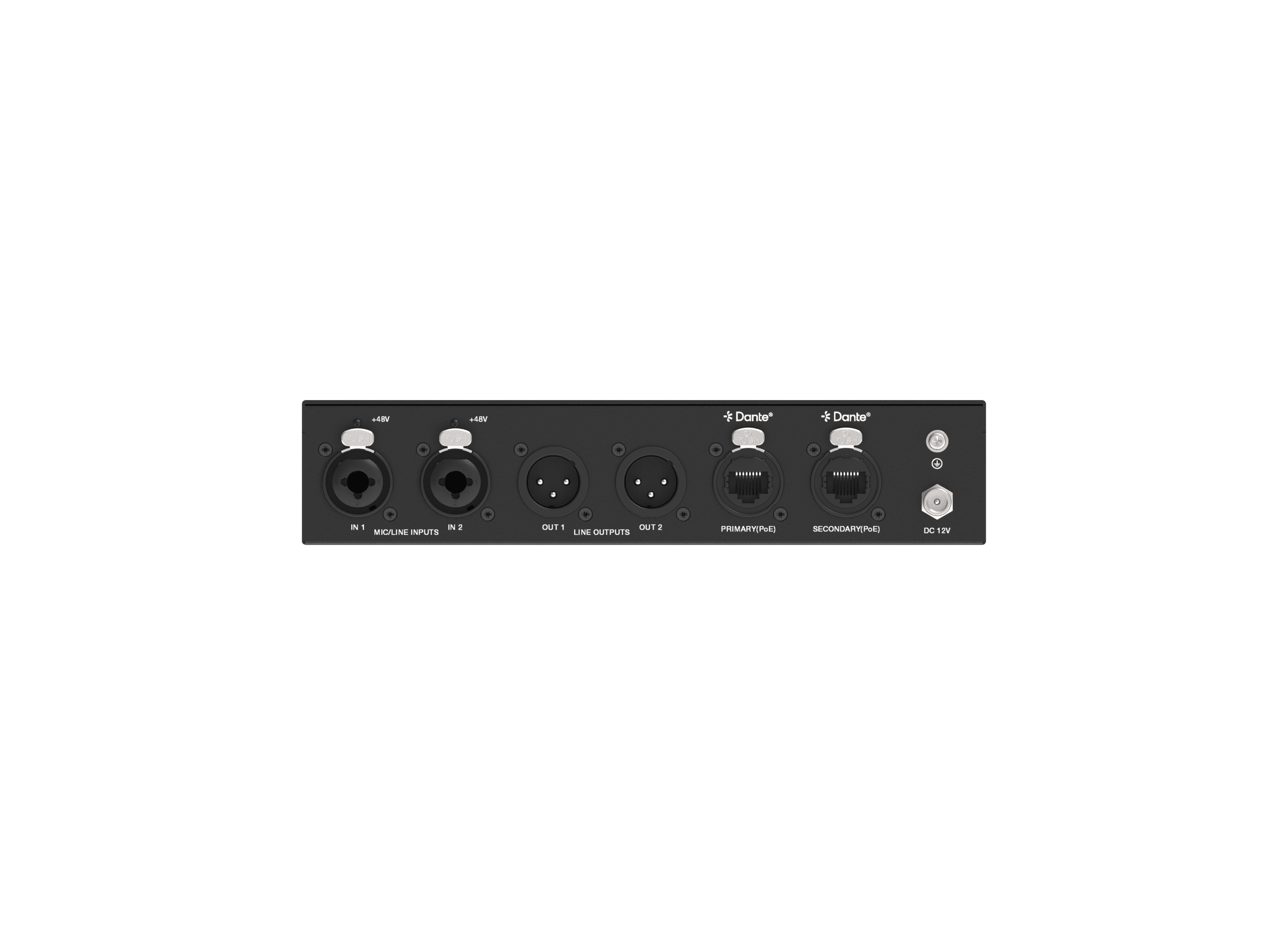 dante audio bridge 2x2 4x4 8x8 16x16 with poe