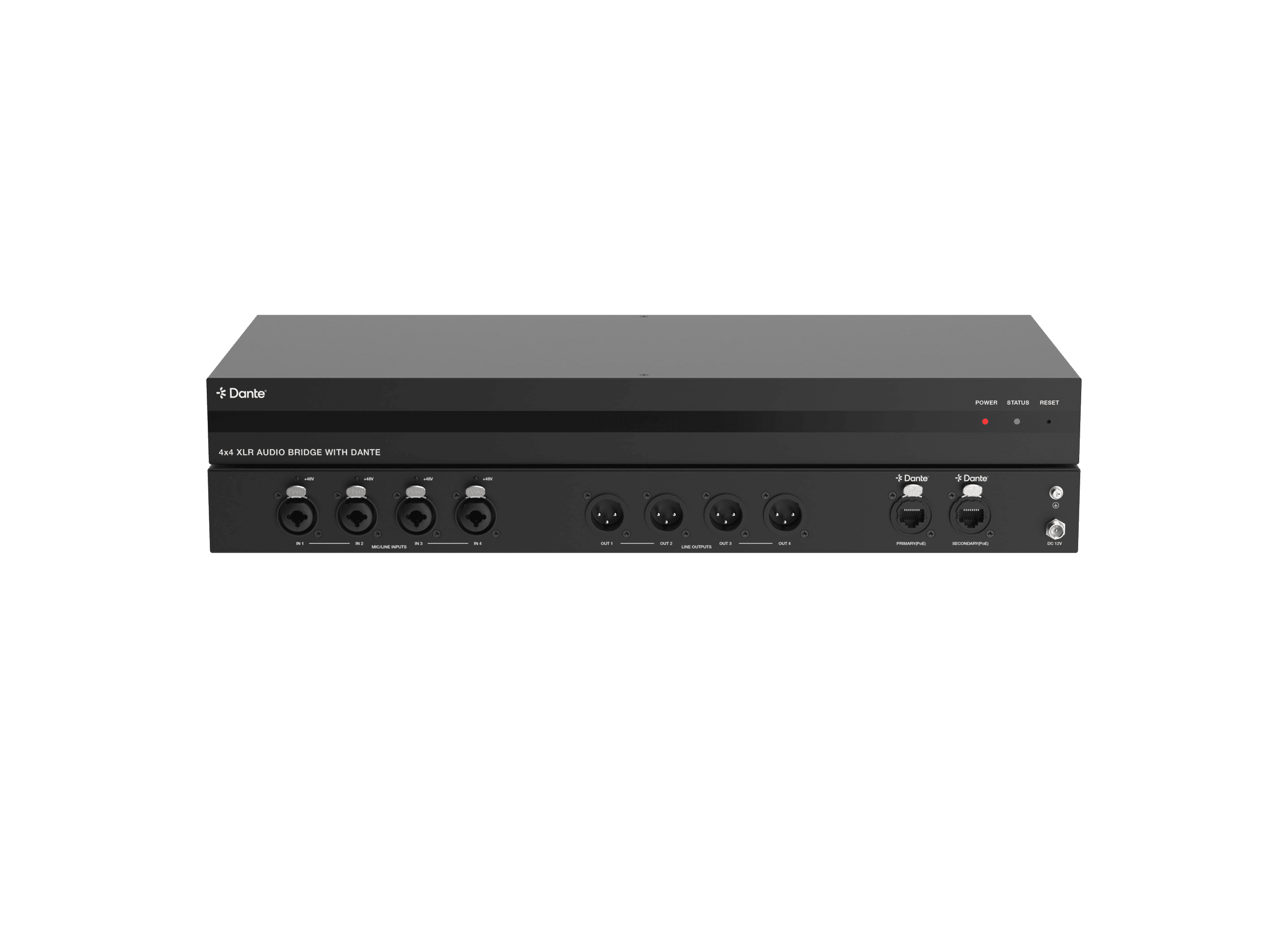 dante audio bridge 2x2 4x4 8x8 16x16 with poe