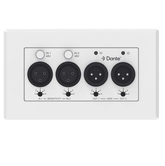 2 channel dante audio panel dante 2x2 xlr audio encoder decoder with poe
