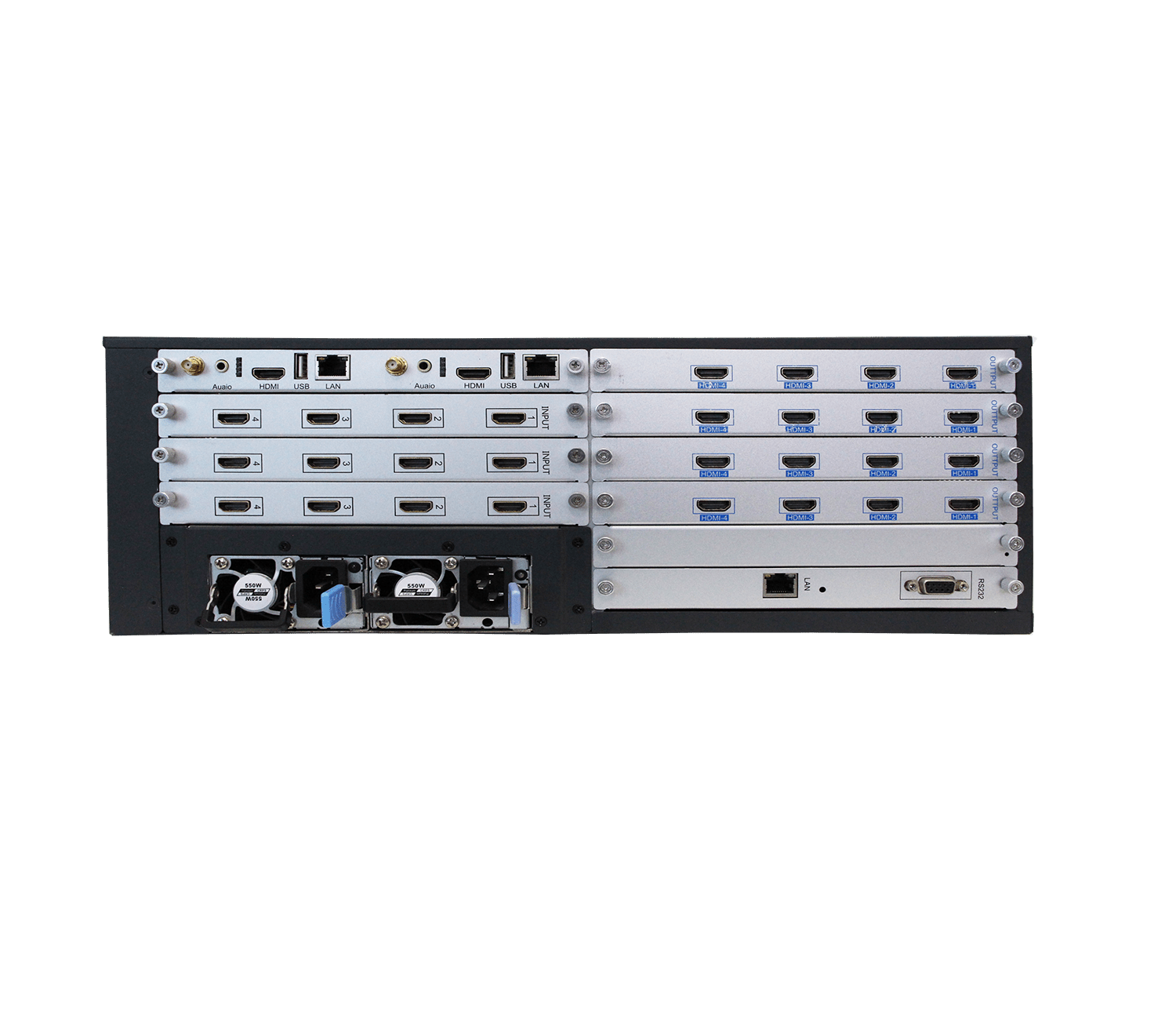 4k 8k led video wall splicing processor seamless switching 8 layers 3u 24u