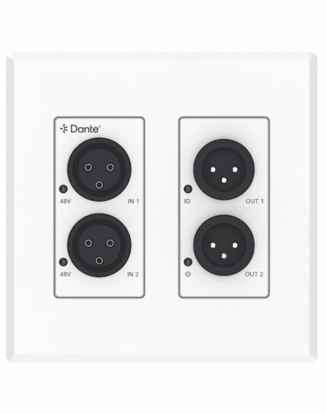 2 channel dante audio panel dante 2x2 xlr audio encoder decoder with poe