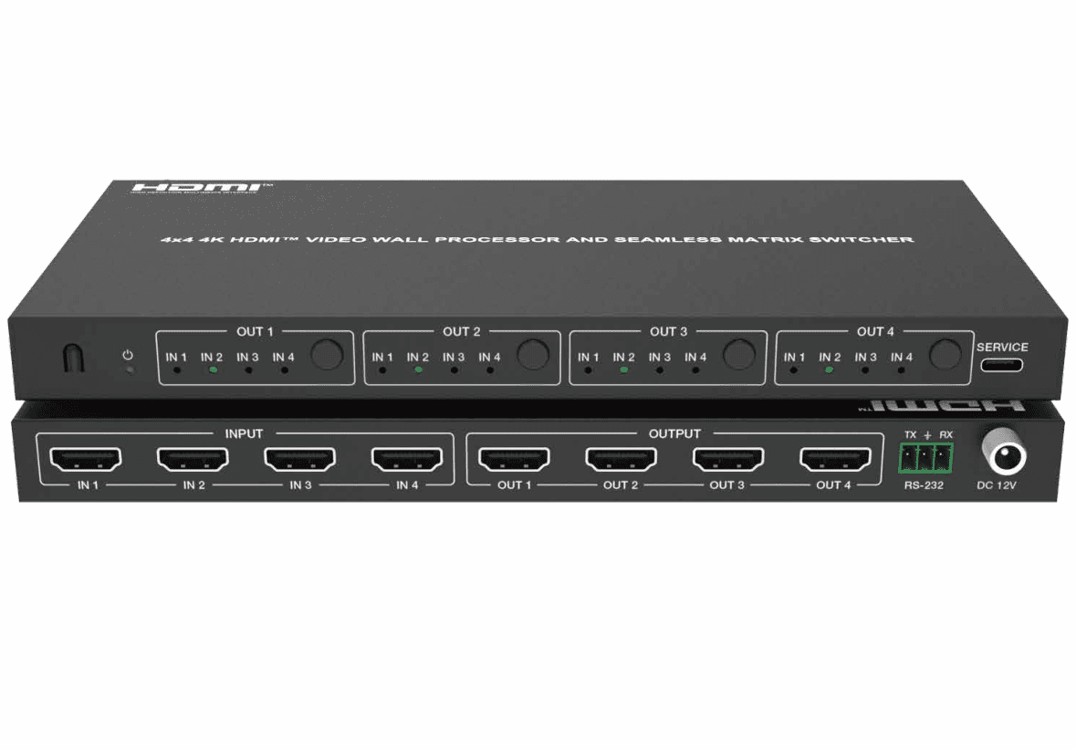 new 4k30hz 4x4 seamless hdmi matrix video wall controller big screen display