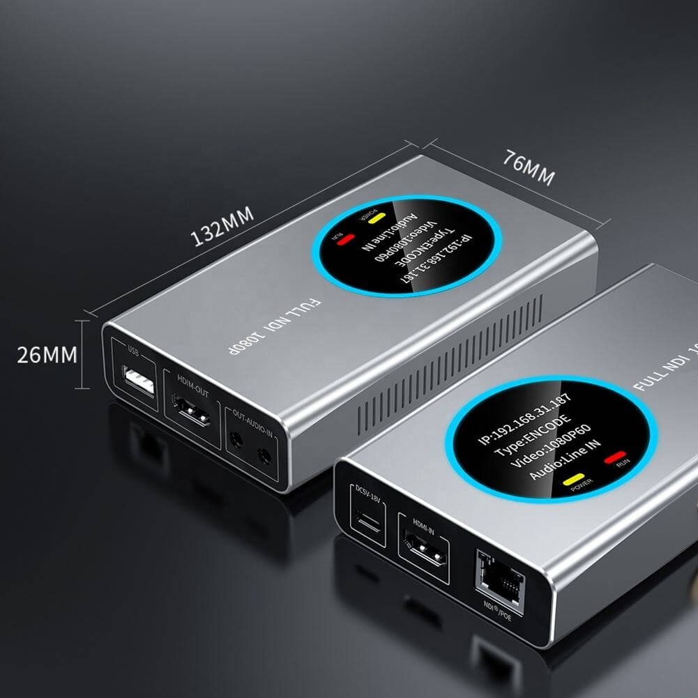 4k 1080p full hd hdmi to ndi encoder, ndi to hdmi decoder support poe tally ptz control