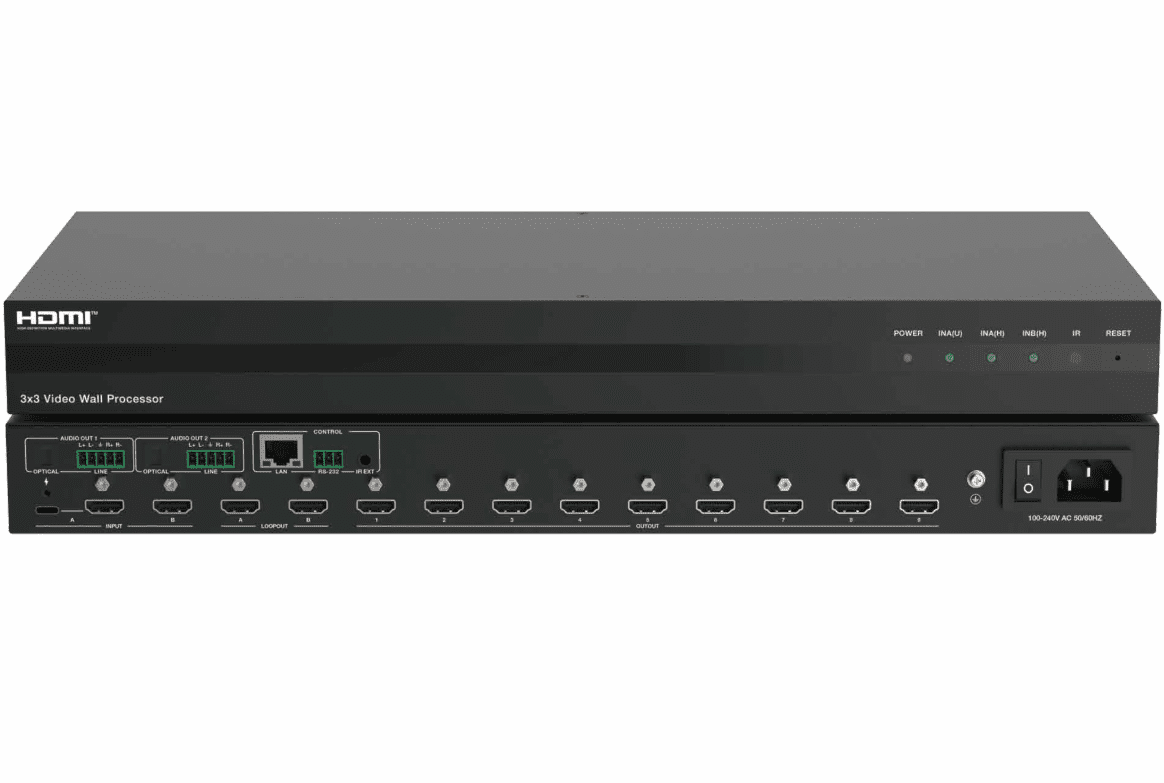 4k60hz hdmi 2.0 2x2,2x4,2x9,2x11 hdmi ultra hd video wall processor