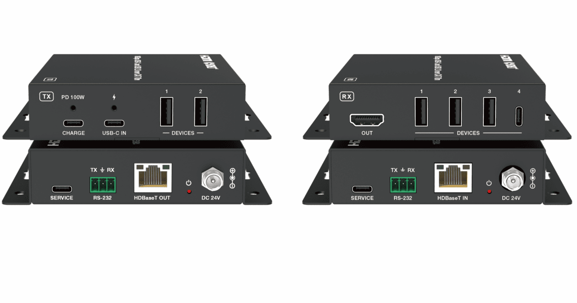 4k@60hz 4:4:4 hdbaset 3.0 70m usb c,over a single cat6a/7 cable