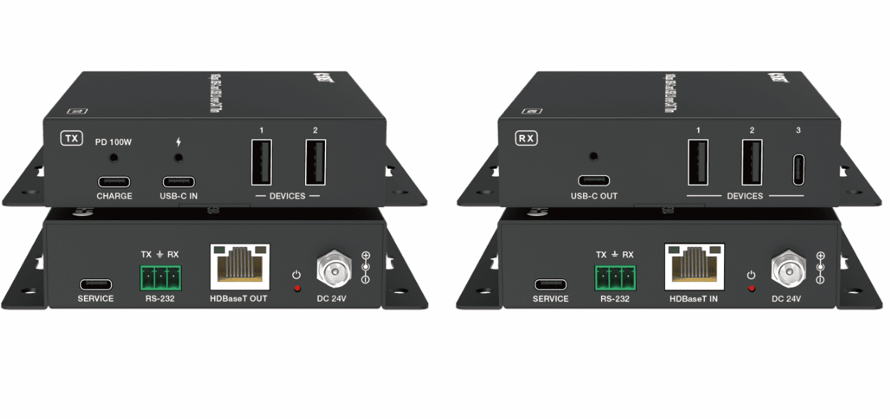 4k@60hz 4:4:4 hdbaset 3.0 70m usb c,over a single cat6a/7 cable