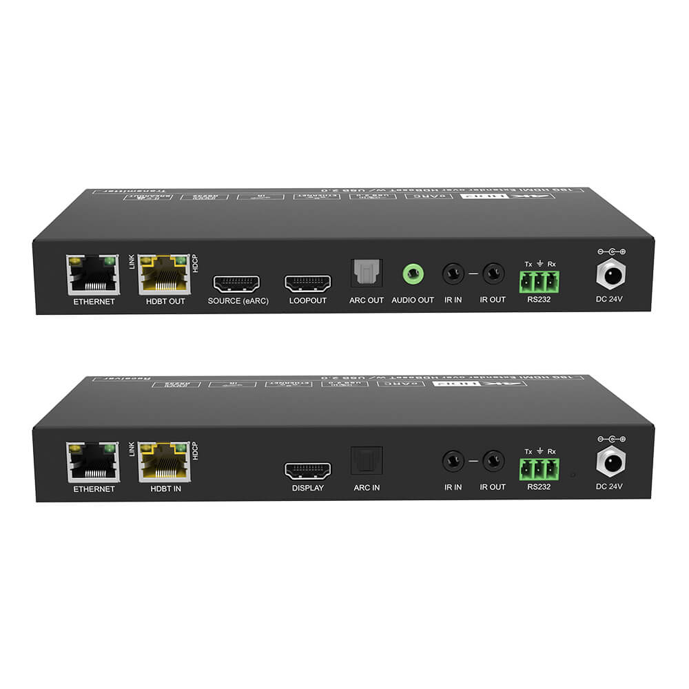 18gbps 4k@60hz 4:4:4 hdbaset 3.0 100m 4*usb 2.0 ,over a single cat6a/7 cable 100m,arc