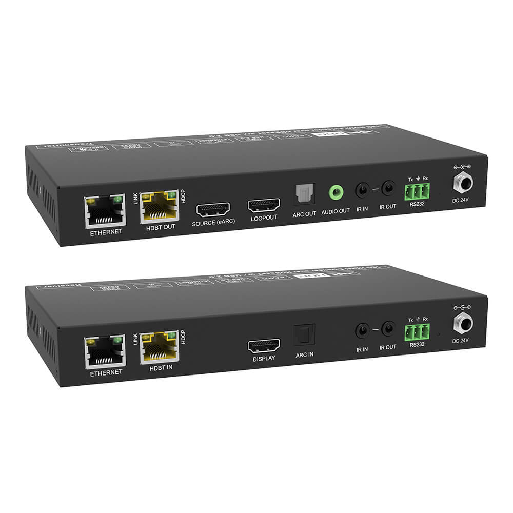 18gbps 4k@60hz 4:4:4 hdbaset 3.0 100m 8*usb 2.0 ,over a single cat6a/7 cable 100m,arc
