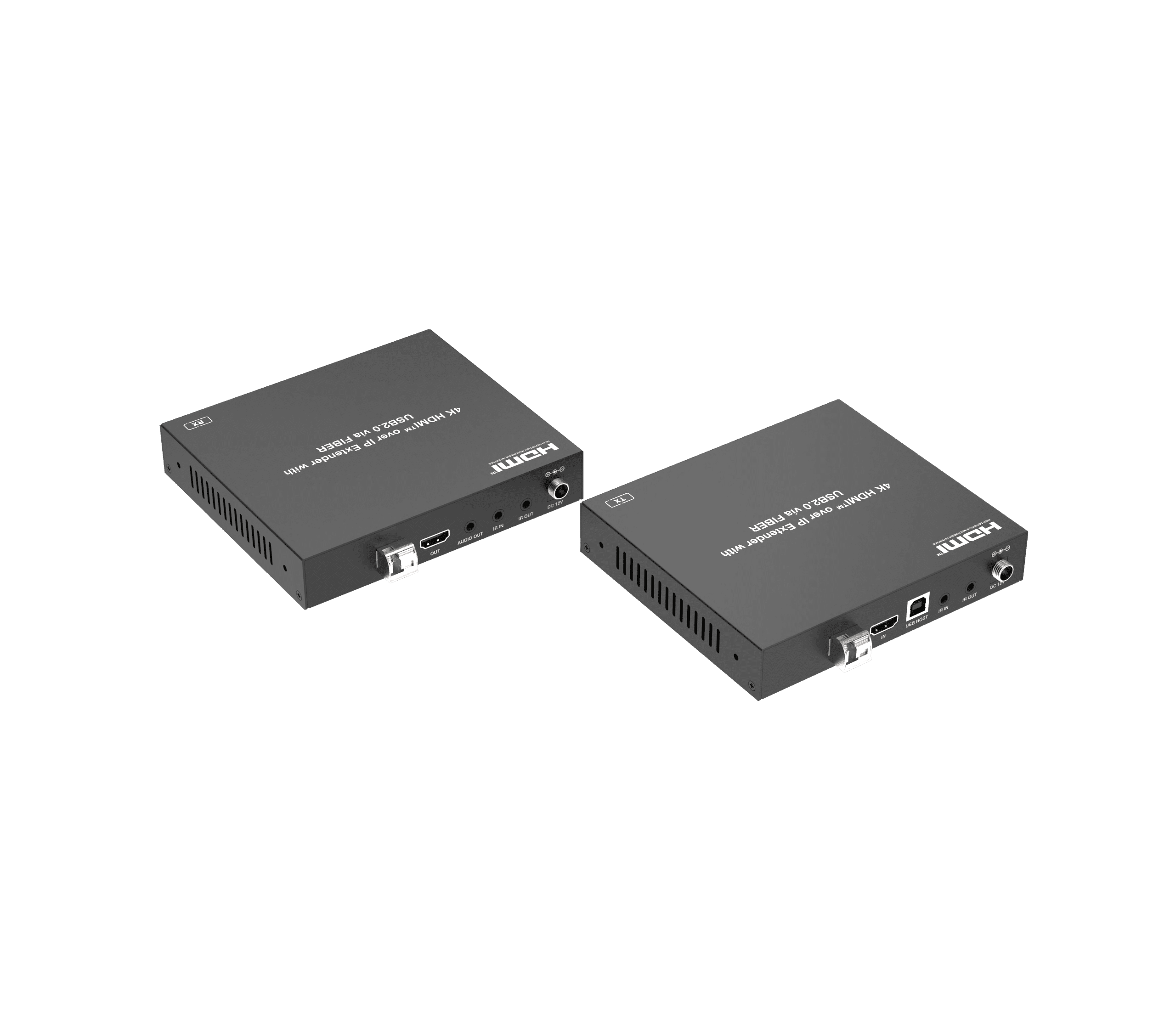 new hdmi 2.0 fiber extender 4k@60hz sfp lc 10km 40km,support 4*usb 2.0 on rx end,one to many